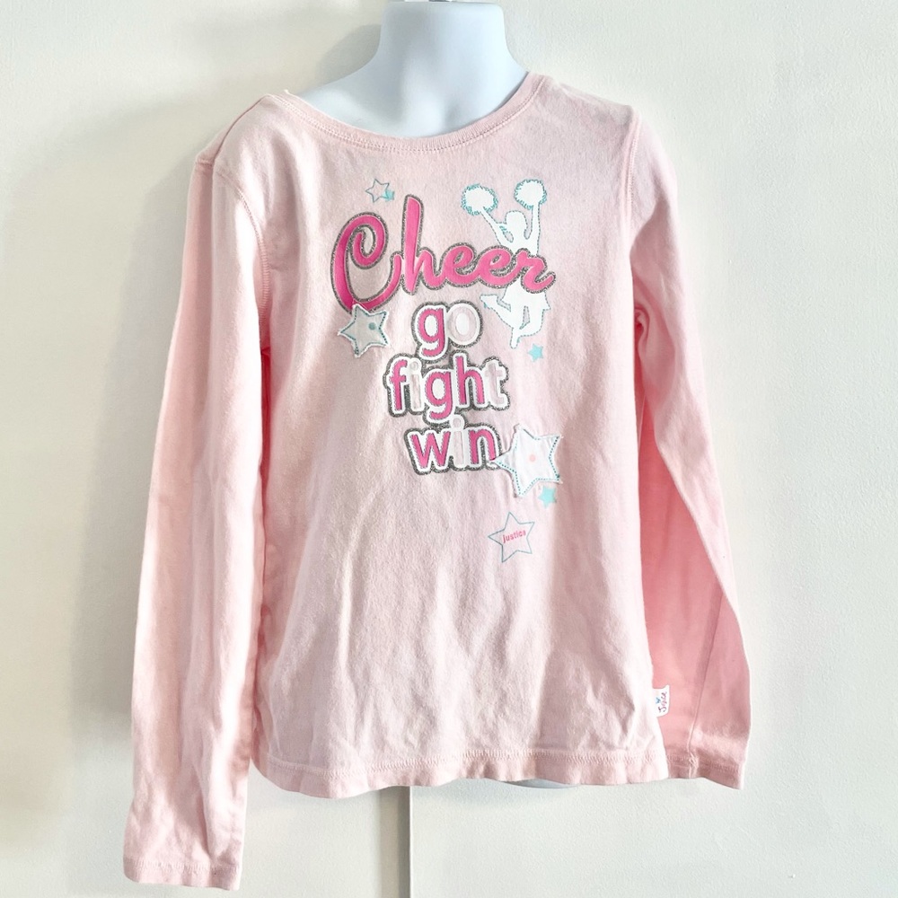Girl’s Justice CHEER GO FIGHT WIN Long Sleeve Shirt - Picture 3 of 6